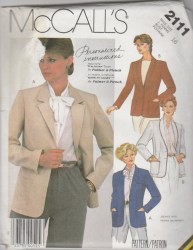 2111  LINED BUTTON ULTRASUEDE FAUX SUEDE COLLAR JACKET PATTERN 8
